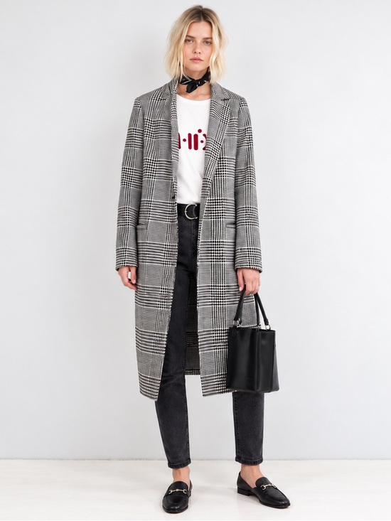 New Look Jackets & Blazers - NWT New Look Women's Gray Plaid Coat